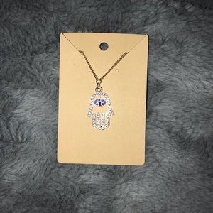 Gold and Silver Evil Eye Necklace